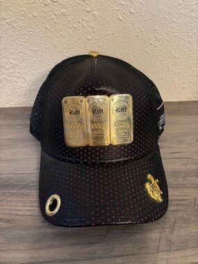 Red Monkey LA Trucker Hat Black Gold Limited Style